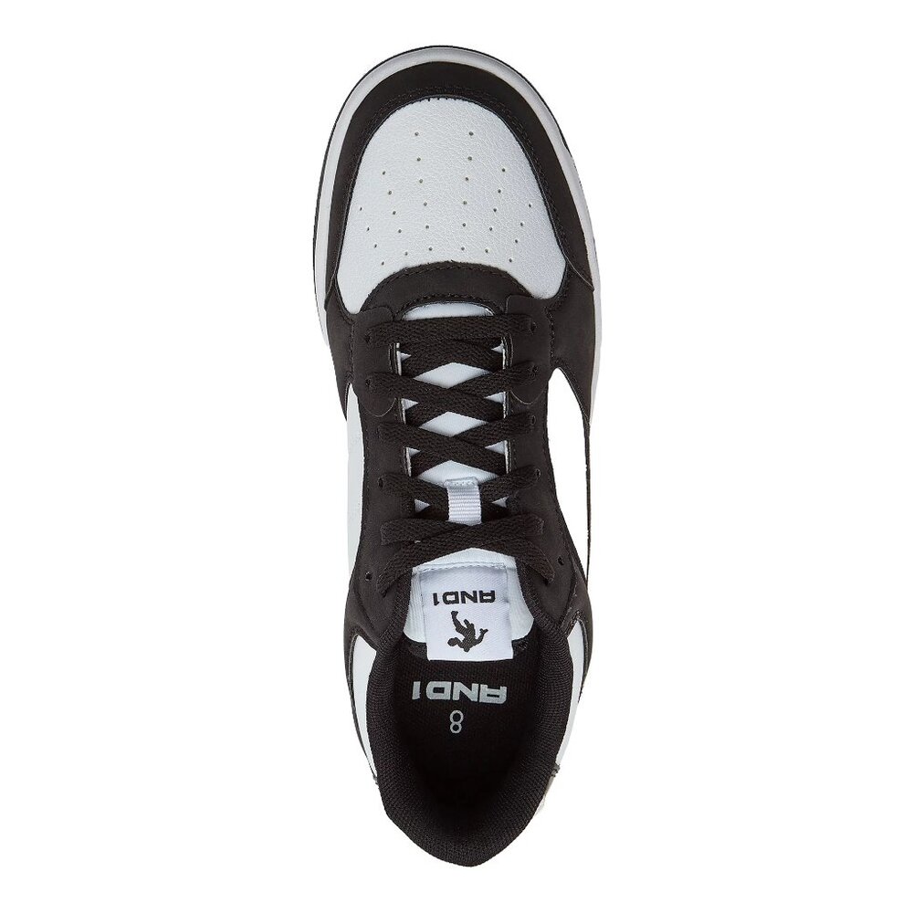 AND1 Womens Low Top Basketball Athletic Sneakers Sz 9 Lace-up Ignite Black White - Picture 2 of 8
